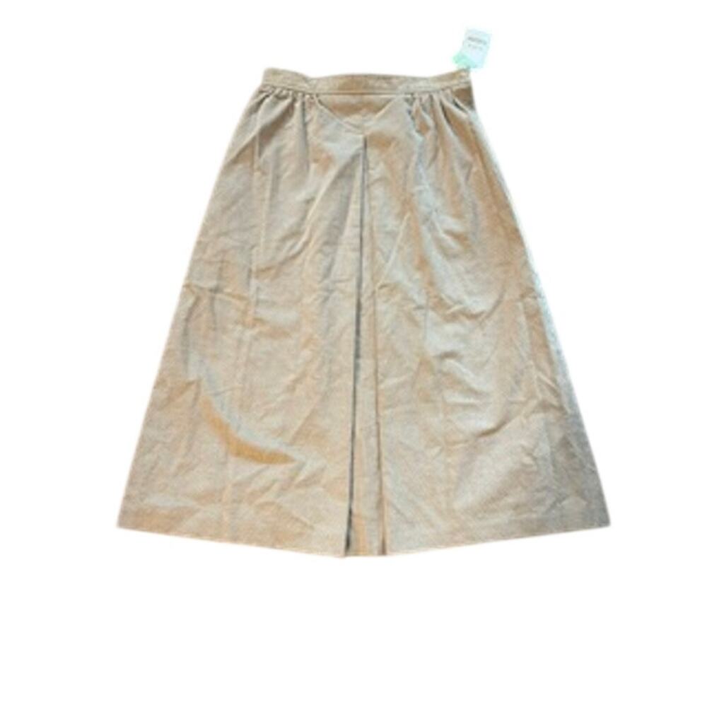 Vintage 70s/80s Counrty Suburbans A-Line Midi Skirt Tan Size 10 Made in USA NWT